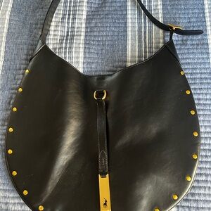Polo by Ralph Lauren Black Hobo Bag with Gold Accents